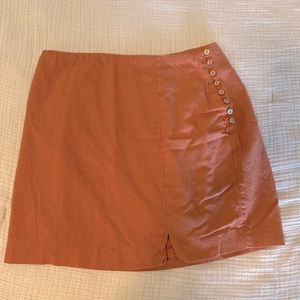 Free People Burnt Orange Mini Skirt - Size Large